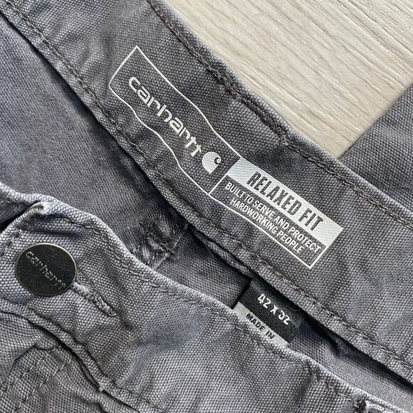 Carhartt Mens Relaxed Fit Essential Grey Workwear Pants Size 42x32 - Picture 4 of 6